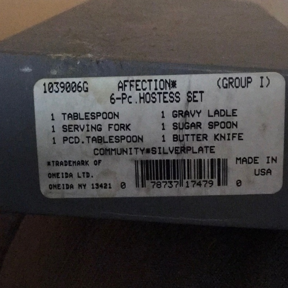 Oneida 6 piece hostess-affection - Picture 5 of 5